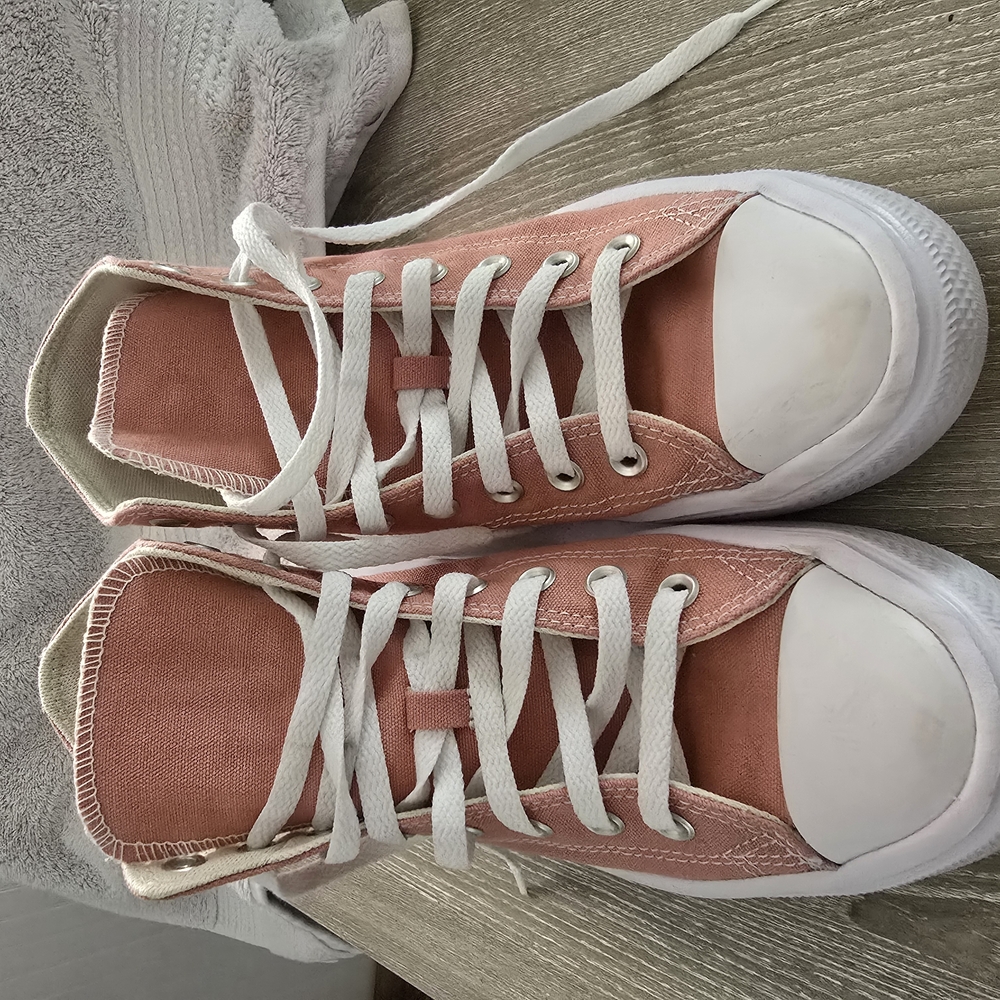Pink High-Top Sneakers